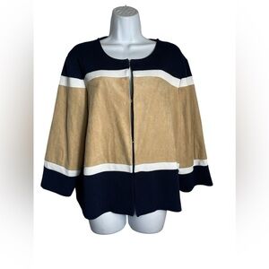 NWT Chico’s blazer top size 16 (Chicos size 3) Arabian Camel blazer PERFECT 💙🤎